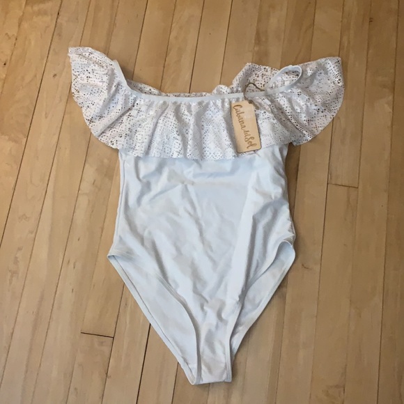 White Onepiece Swimsuit - Picture 1 of 6